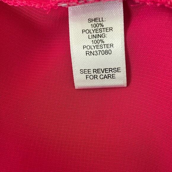 Cato Tunic Top Women Scoop Neck Flowy Lined Vibrant Size 18/20 Pink Layering - Picture 9 of 11